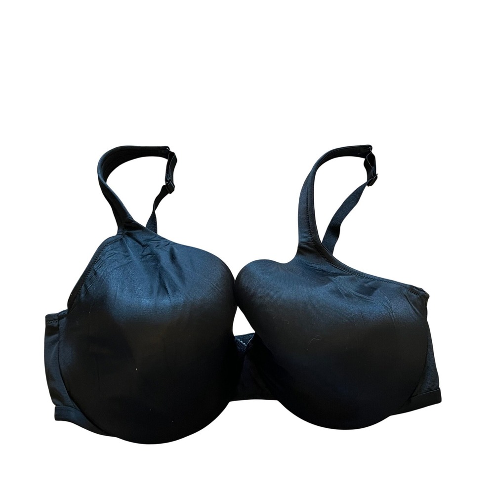 Cacique Black Smooth Lightly Lined Full Coverage Underwire Bra 38DD 5514